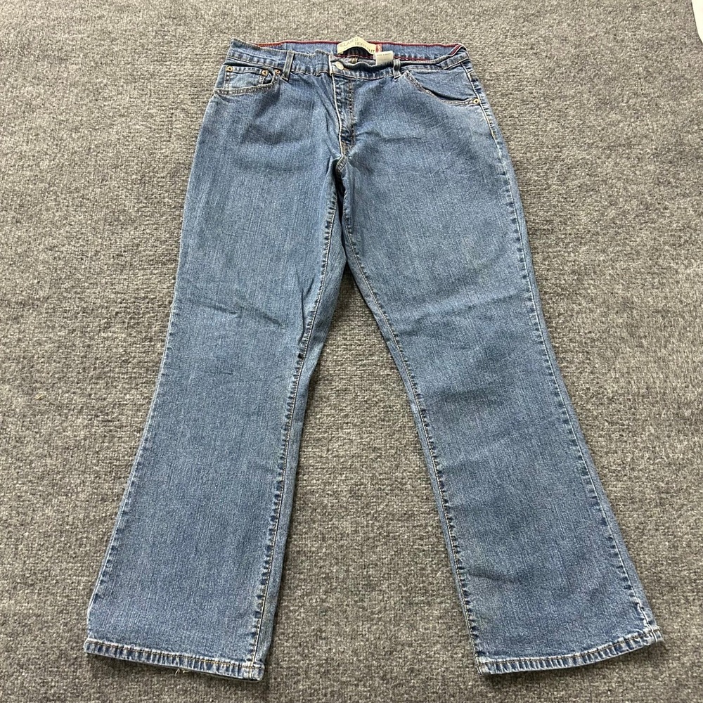 Levi's Jeans Womens Size 16S Blue 550 Relaxed Bootcut Stretch Denim Casual Good